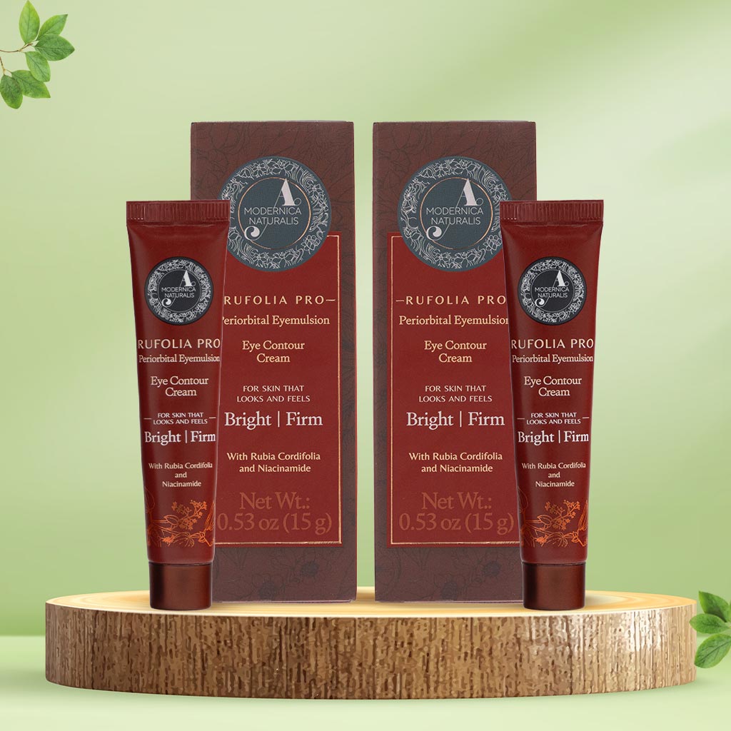 Rufolia PRO Periorbital Eyemulsion - Eye Contour Cream – Brighten, Firm and Moisturize Under-Eyes – New Formula with Manjistha, Aloe Vera, Lotus, and Niacinamide – Best Under-Eye Cream – With Clinically Tested Ingredients - Pack of 2