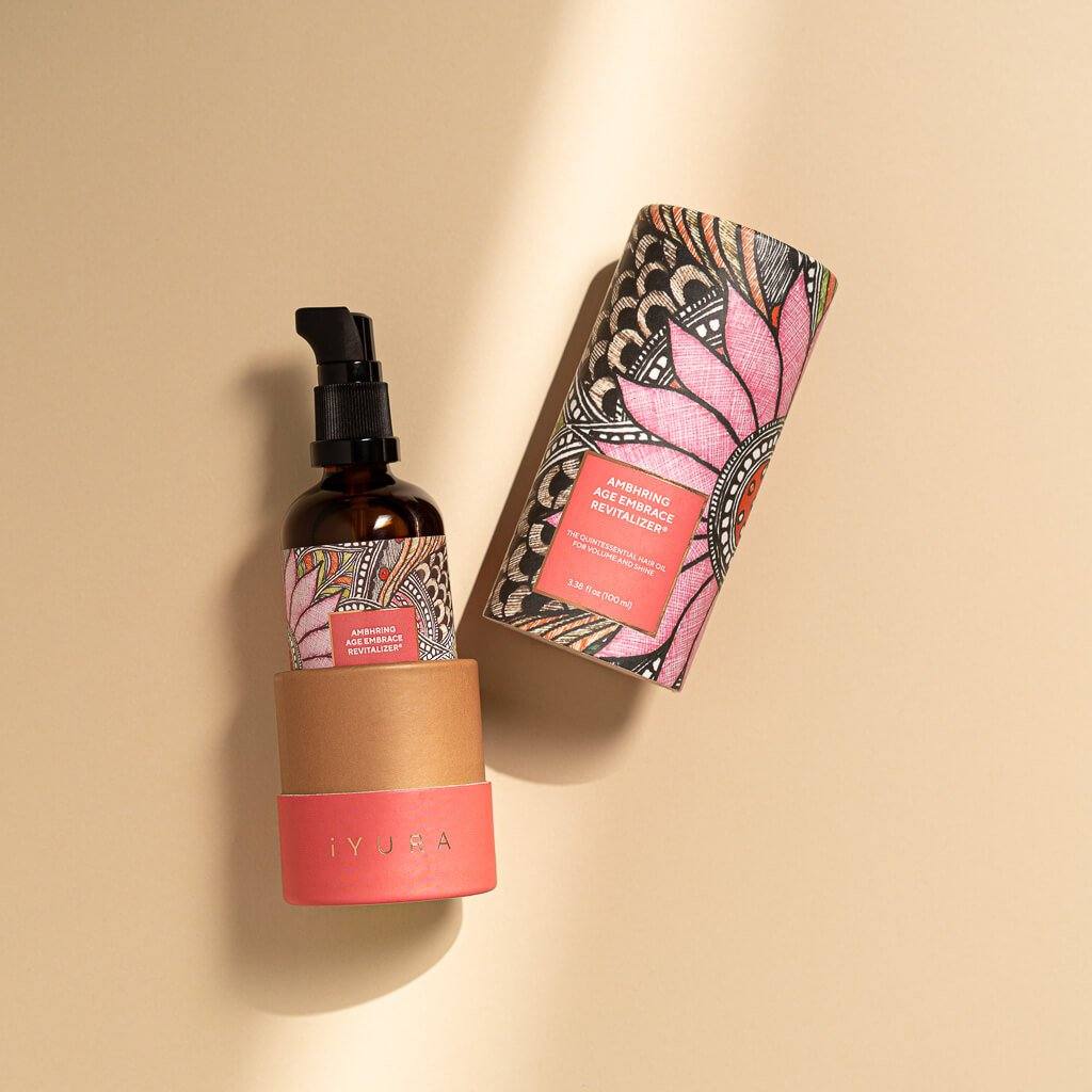 Ambhring Age Embrace Revitalizer and Hair Oil - With FREE Neem Wood Comb Hair Oil iYURA