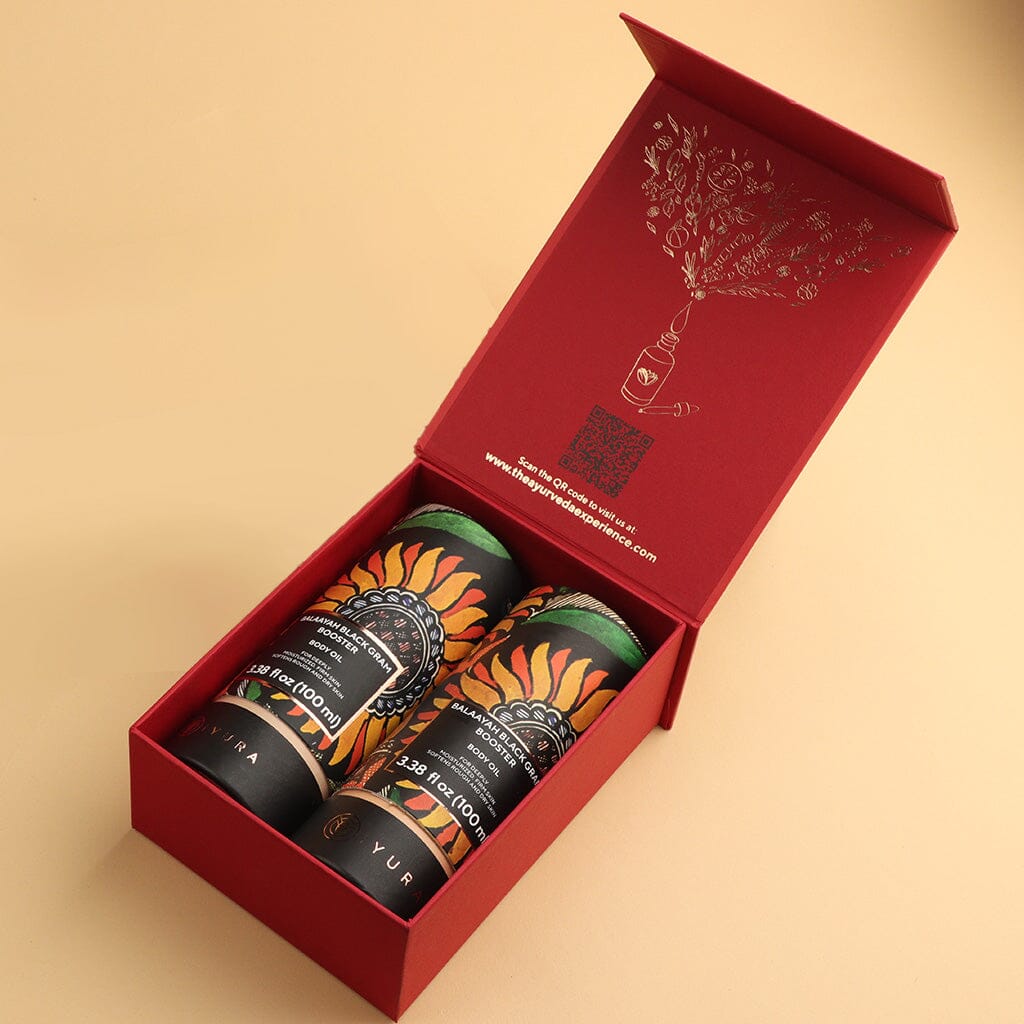 Balaayah Black Gram Body Booster - For Dry, Saggy, Crepey, Mature Skin - Pack of 2 Body Oil iYURA