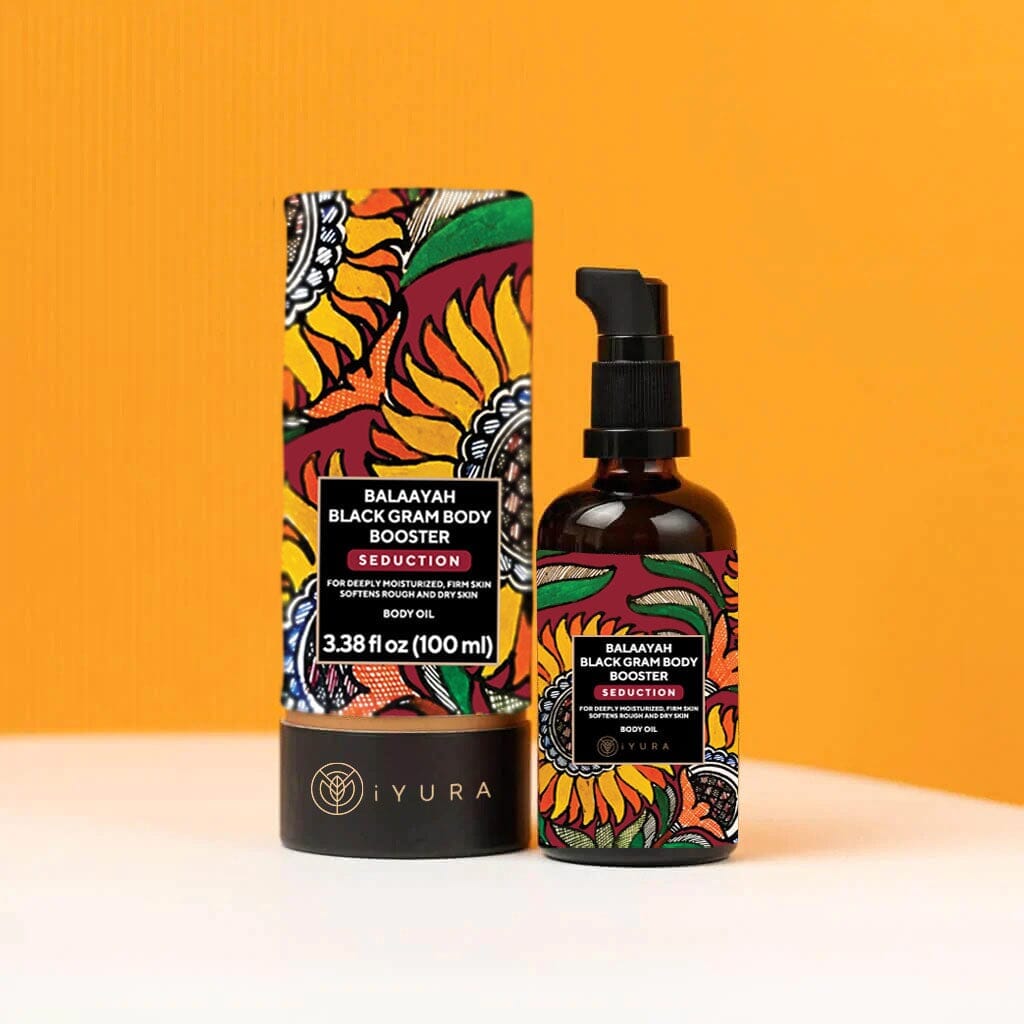 Balaayah Black Gram Body Booster : Seduction Blend Body Oil iYURA 1 bottle of 3.38 fl oz (100 ml)