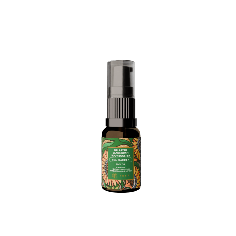 Balaayah Black Gram Body Booster - Tea-Garden Blend - For Saggy, Crepey, Dry, Aging Skin - 15ML Body Oil iYURA Try Before You Buy (15ml)