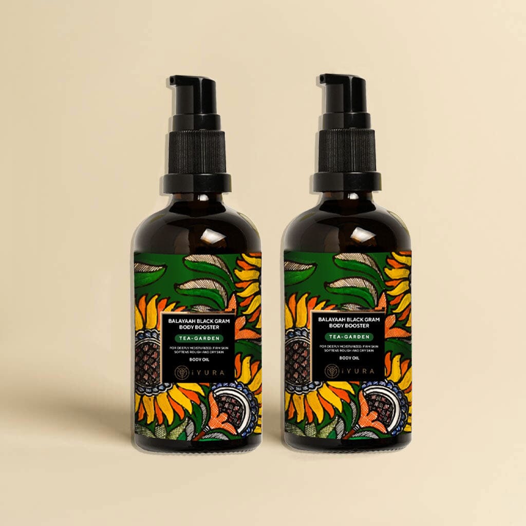 Balaayah Black Gram Body Booster - Tea-Garden Blend - With Grapefruit, Tea Leaf Extract, & Neroli - Pack of 2