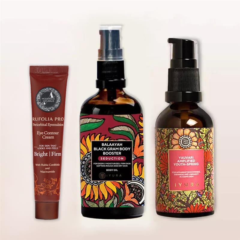 Bestsellers Bundle : Perfect Bundle for Dry, Mature, Rough & Aging Skin with Pro Beauty set The Ayurveda Experience