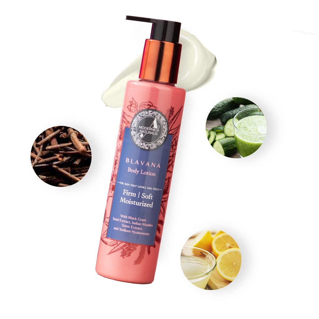Blavana Body Lotion - Moisturizes, Softens, Firms Dry, Aging, Crepey Skin - Revolutionary Formula with Black Gram - Best Body Lotion for Mature Body Skin - With Clinically Proven Ingredients Lotion & Moisturizer A Modernica Naturalis