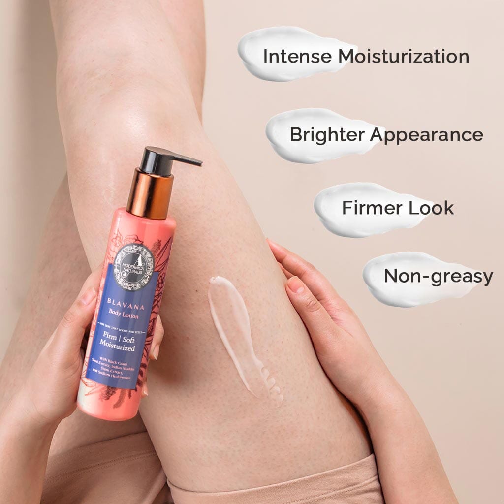 Blavana Body Lotion - Moisturizes, Softens, Firms Dry, Aging, Crepey Skin - Revolutionary Formula with Black Gram | Best Body Lotion for Mature Body Skin - With Clinically Proven Ingredients | Lotion & Moisturizer A Modernica Naturalis