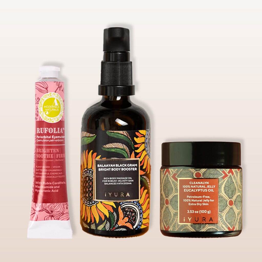 Blissful Bestsellers Bundle: 3 Beloved Ayurvedic Essentials Beauty set iYURA