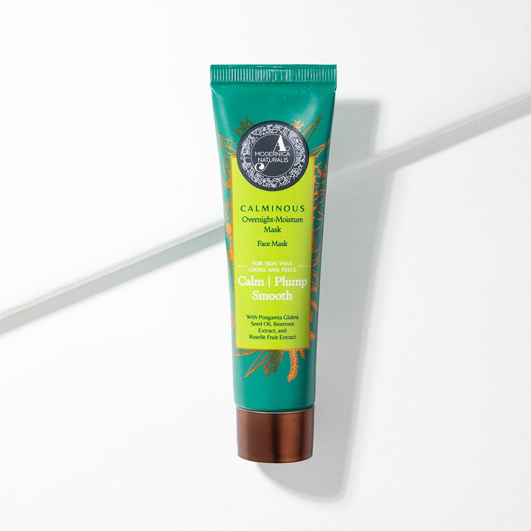 Calminous Overnight-Moisture Mask – Plumps, Soothes & Moisturizes Dull, Dry, Aging Skin - Potent Ayurvedic Formula with Sacred Lotus and Roselle – Best Overnight Mask for Mature Skin – With Clinically Tested Ingredients Face Mask A Modernica Naturalis