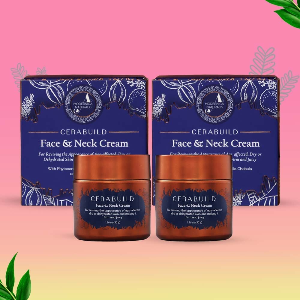 Cerabuild Face and Neck Cream - Restore and Protect Your Skin's Lost Moisture with Phyto-Ceramides - With highest saving options Lotion & Moisturizer A Modernica Naturalis 2 jars of 1.76 oz (50 g) at 10% OFF!