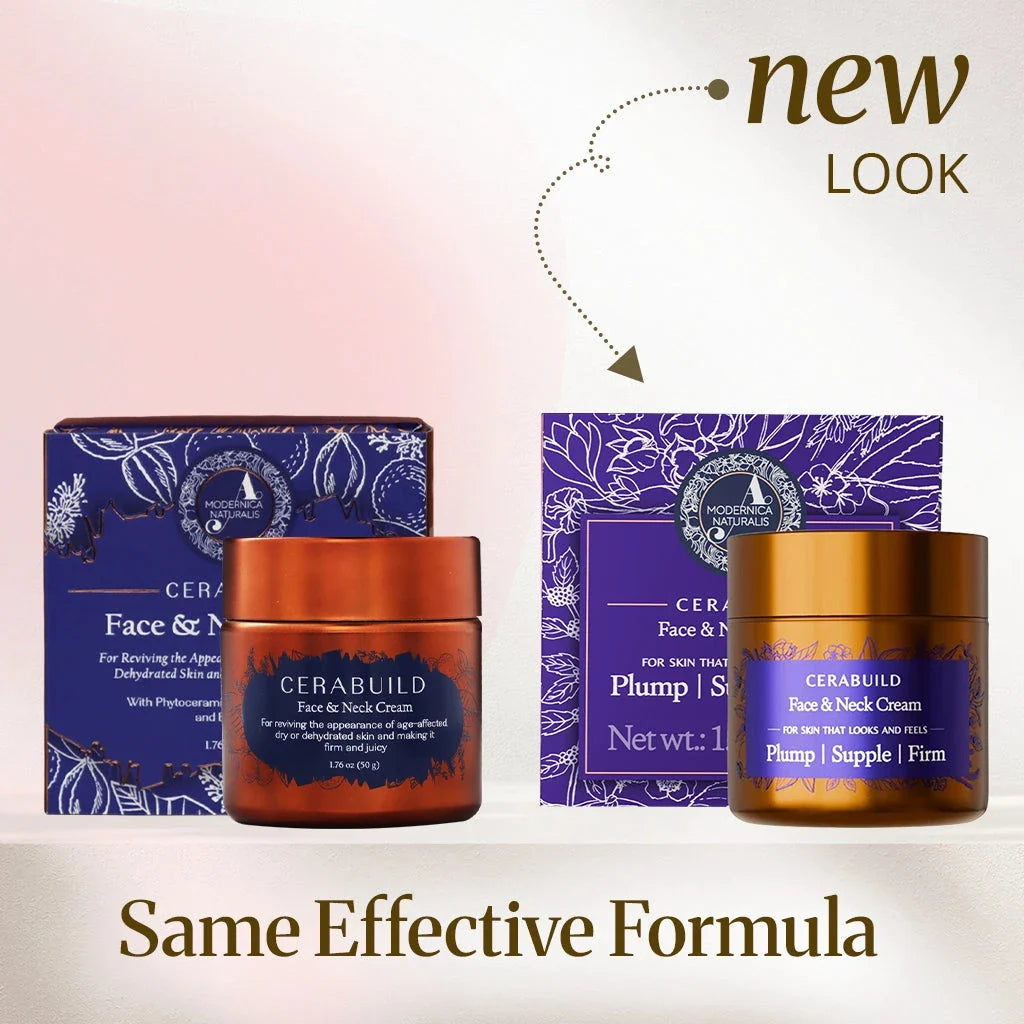 Cerabuild Face and Neck Cream - Restore & Protect Your Skin's Lost Moisture - With Phyto-Ceramides and Other Ingredients Lotion & Moisturizer A Modernica Naturalis