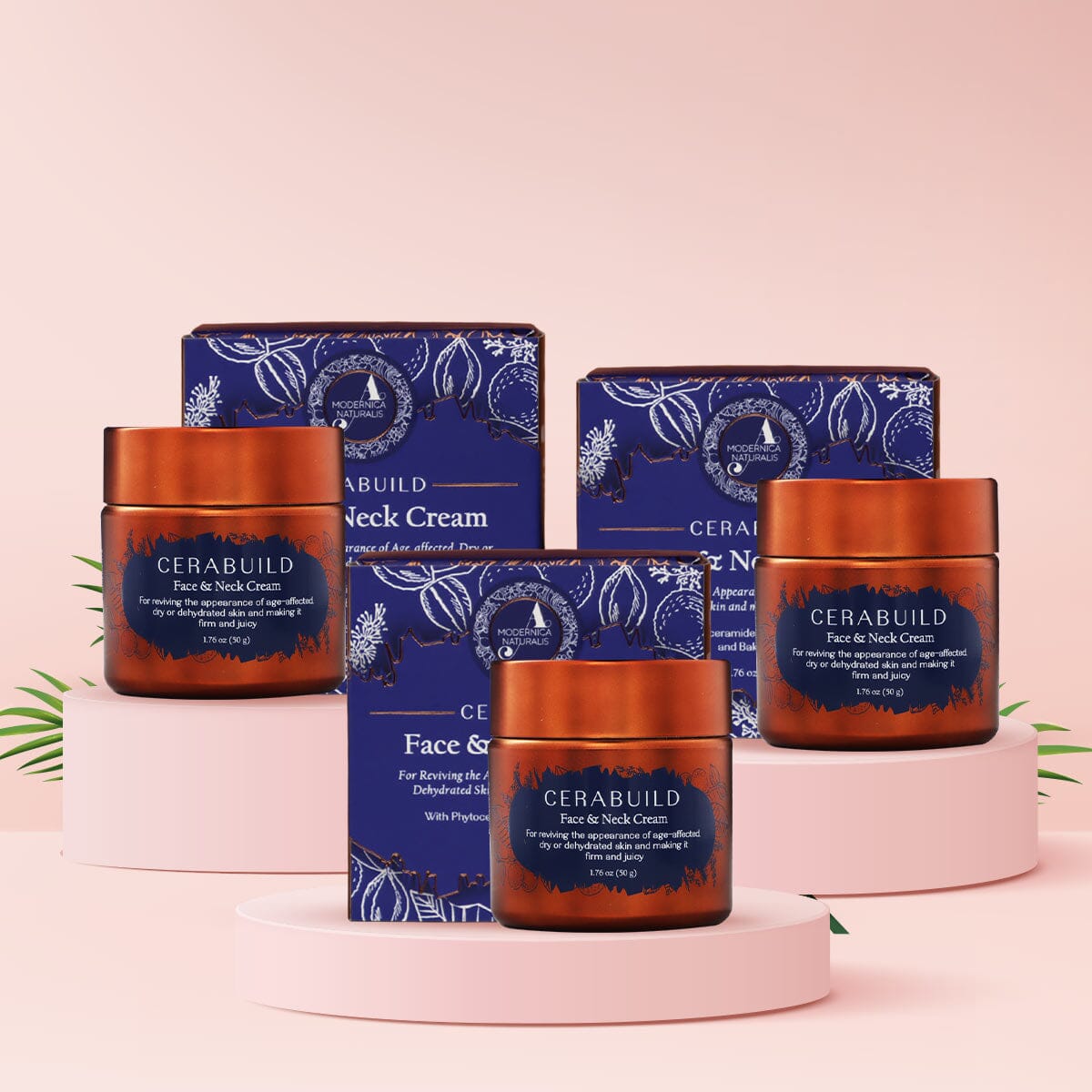 Cerabuild Face and Neck Cream - Restore Your Natural Bouncy and Plump Appearance - Pack of 3 Lotion & Moisturizer A Modernica Naturalis