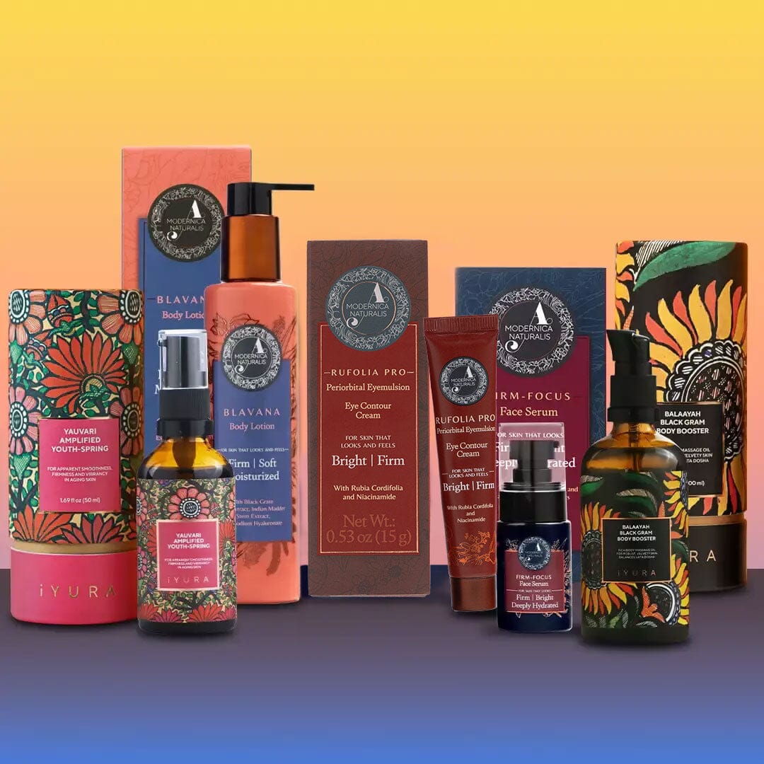 Firm and Fab Bestsellers Bundle with Pro Beauty set The Ayurveda Experience