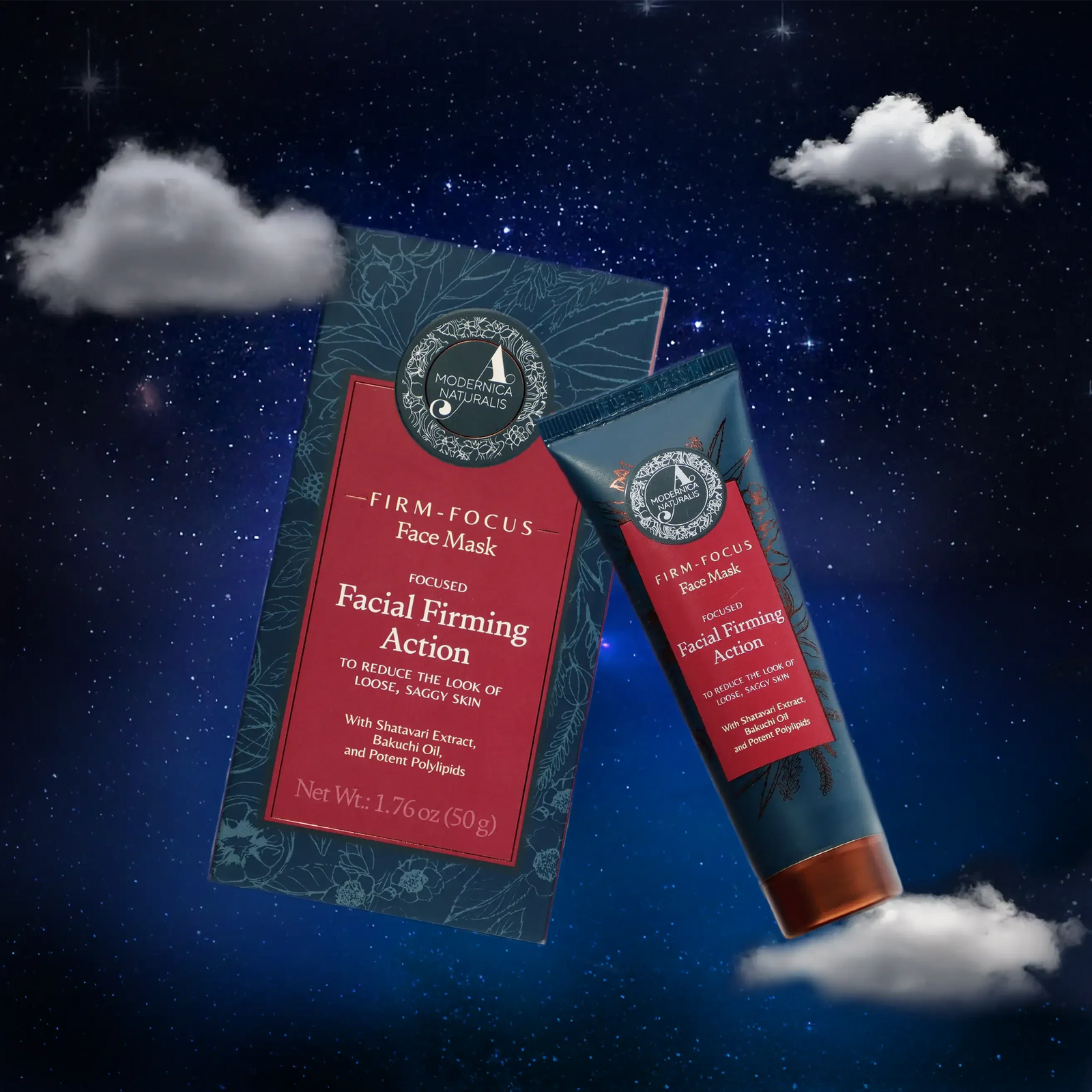 Firm-Focus Face Mask - Firms, Smooths, Hydrates, Loose, Saggy, Aging Skin - Focused Facial Firming Action with Shatavari, Bakuchi and Polylipids - Best Face Mask for Loose, Saggy Facial Skin - With Clinically Tested Ingredients Face Mask A Modernica Naturalis