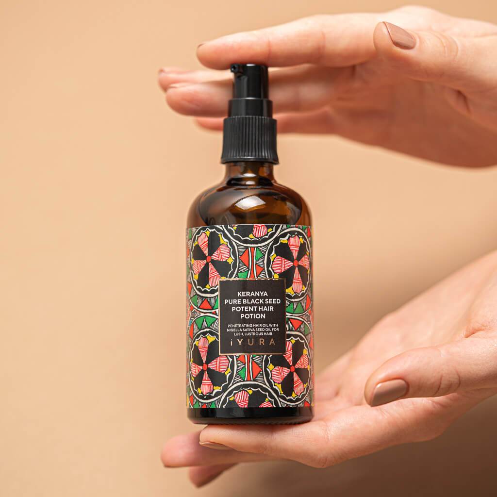 iYURA Keranya Pure Black Seed Potent Hair Potion - Award-Winning Hair Treatment Hair Oil iYURA