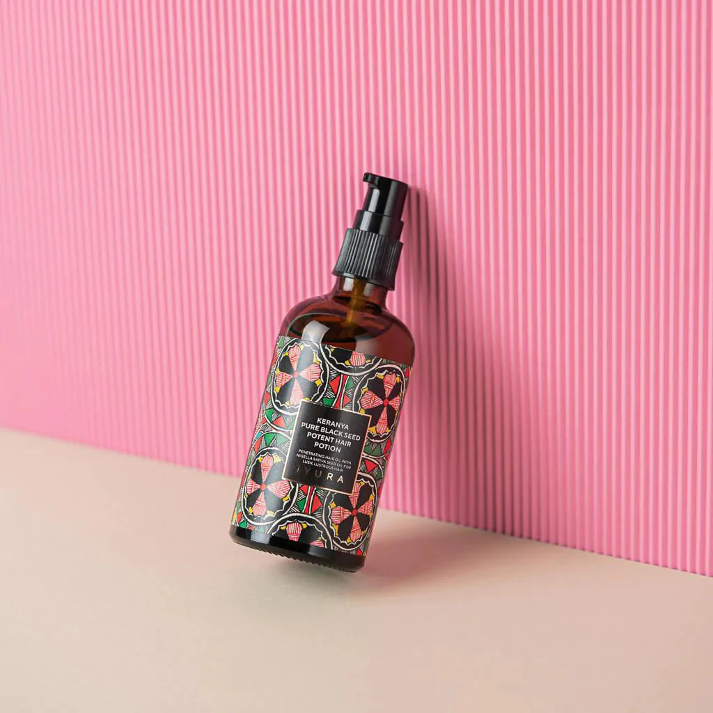 Keranya Pure Black Seed Potent Hair Potion (Pack of 2) - More Shiny Hair On The Head, Not In The Comb Hair Oil iYURA