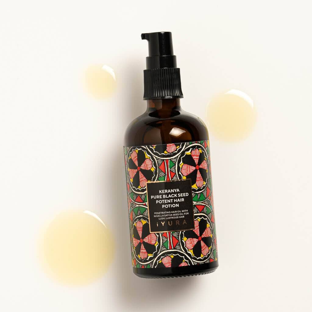 Keranya Pure Black Seed Potent Hair Potion (Pack of 2) - More Shiny Hair On The Head, Not In The Comb Hair Oil iYURA