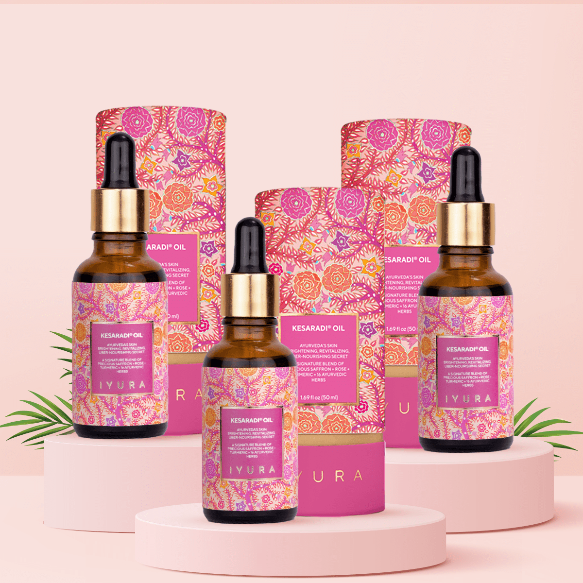 Kesaradi Face Oil: With the Power of Saffron - Pack of 3 Face oil iYURA