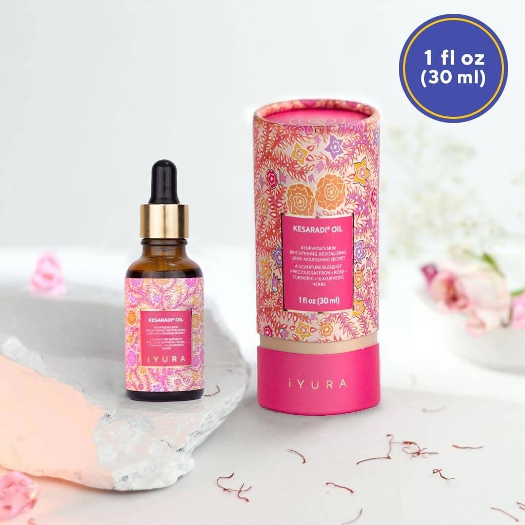 Kesaradi Oil - Face Oil Moisturizer for Dry Skin or Sensitive Skin - Natural Skincare for Glowing Skin - 30 ML Master Face oil iYURA