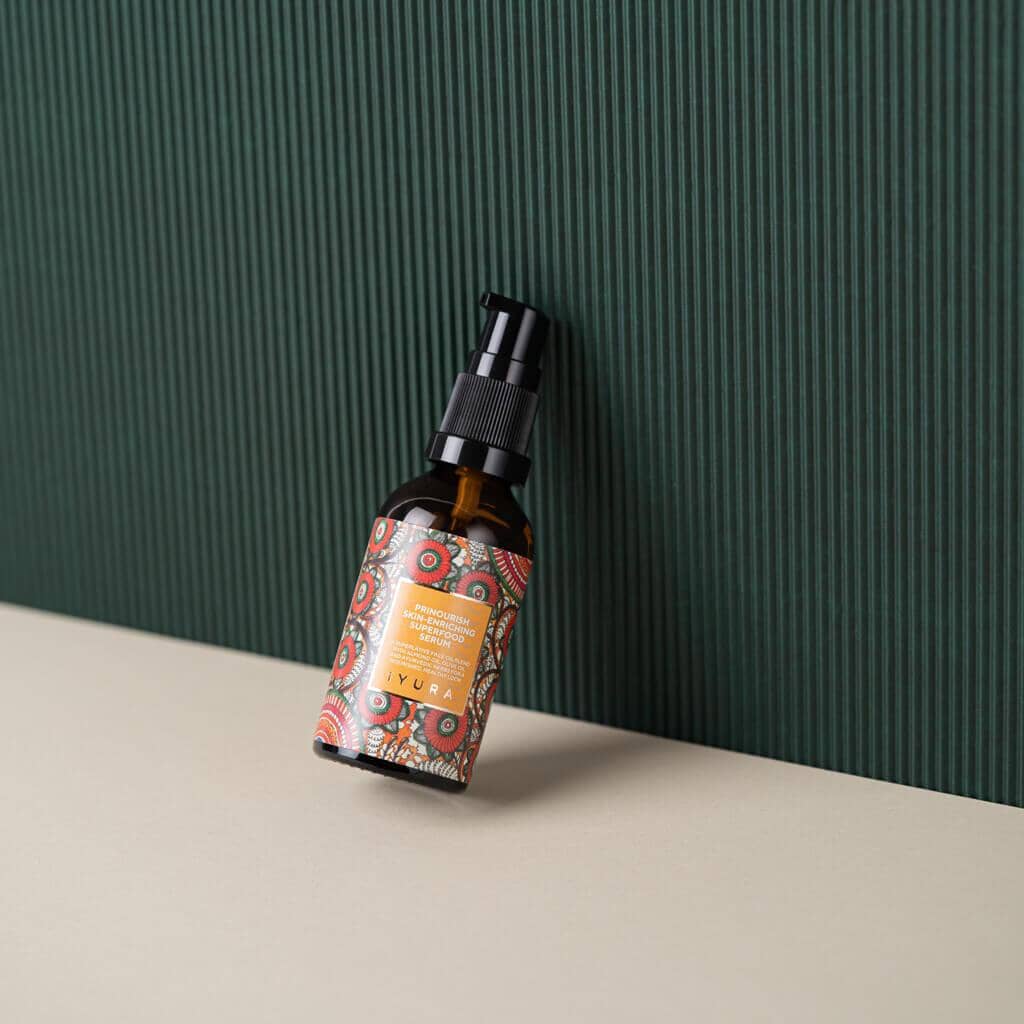 Prinourish Skin-Enriching Superfood Serum - With Almond Oil, Olive Oil, Turmeric, Mango and More Ayurvedic Herbs - Pick your size Face oil iYURA