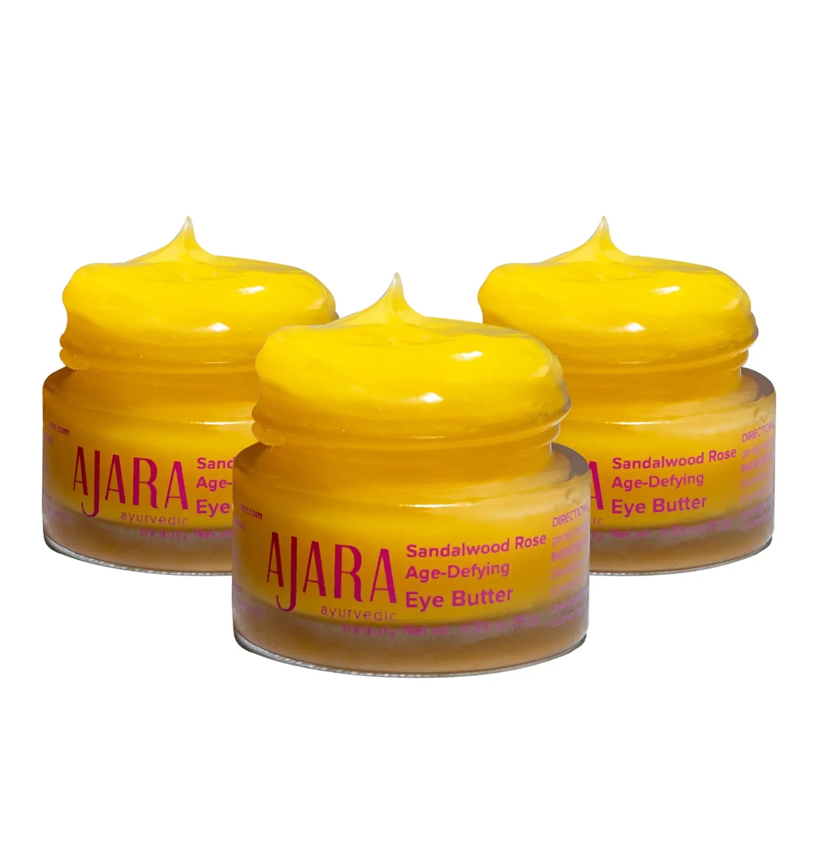 Sandalwood Rose Age Defying Eye Butter - Along With Ghee, Sandalwood and Other Natural Ingredients - Pack of 3 Eye Care Ajara