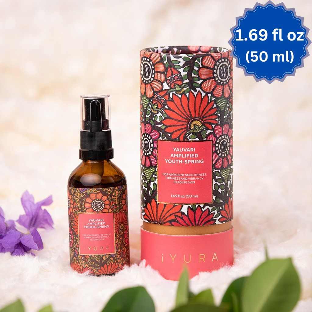 Yauvari Amplified Youth Spring - Post-Menopausal Care for Saggy Jowls and Neck Skin Face oil iYURA 1.69 fl oz (50 ml)
