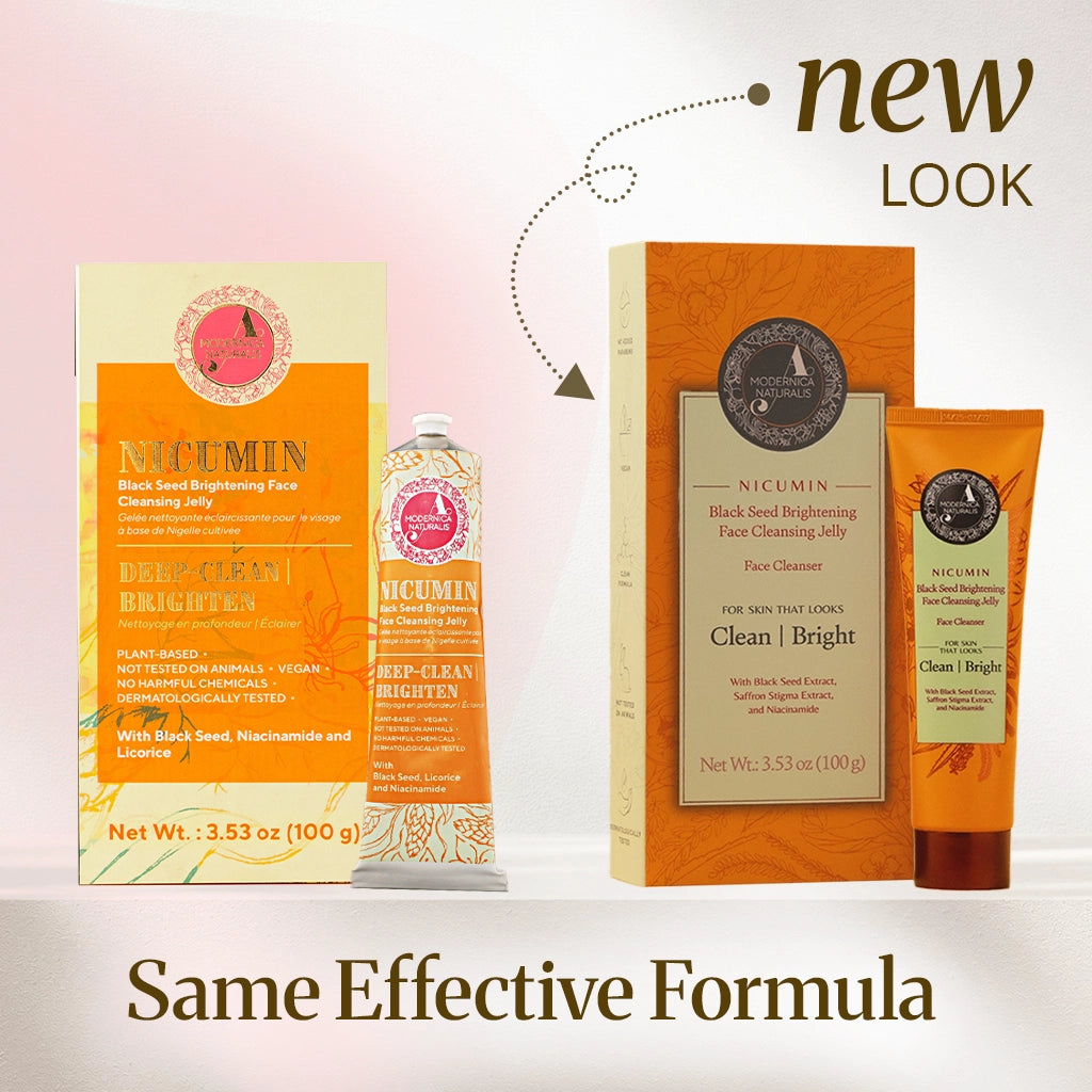 Nicumin Black Seed Brightening Face Cleansing Jelly - With Potent Extracts of Kalonji Seed, Licorice and Saffron Enriched With Niacinamide