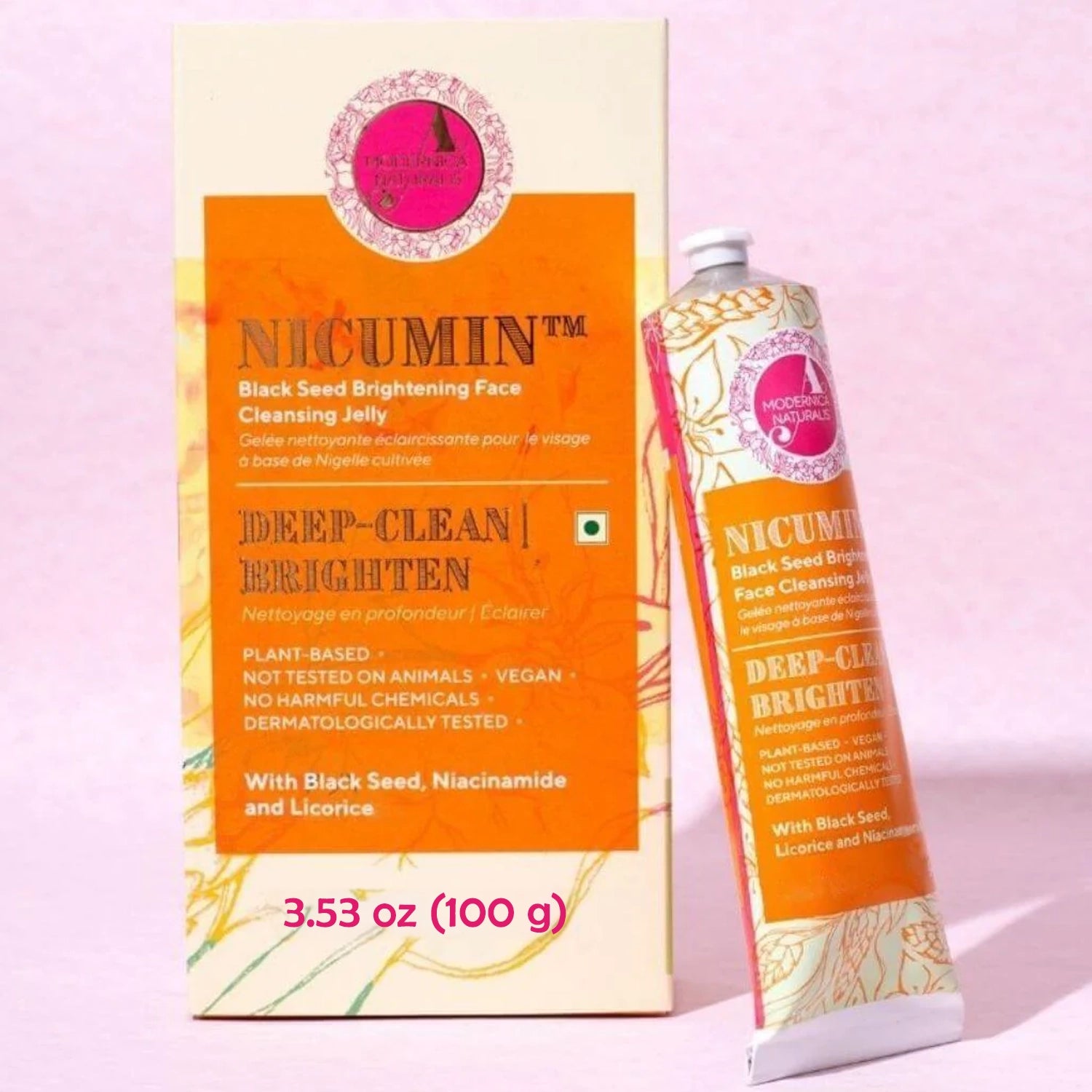 Nicumin Black Seed Brightening Face Cleansing Jelly | With Potent Extracts of Kalonji Seed, Licorice and Saffron Enriched With Niacinamide |