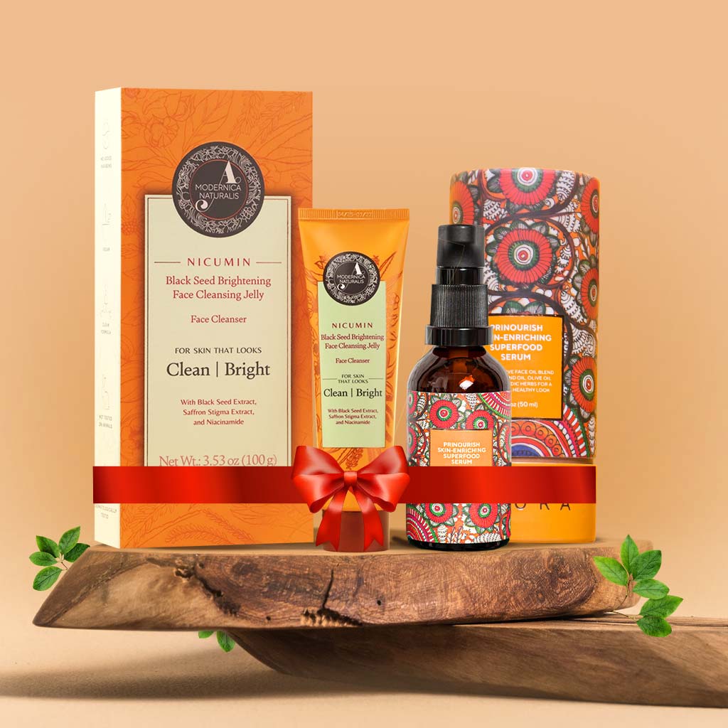 FREE SEPTEMBER SURPRISE GIFT: Skin Enriching and Brightening Duo - Full-Sizes of Prinourish Skin Enriching Superfood Serum & Nicumin Black Seed Brightening Face Cleansing Jelly worth $135 AUD!