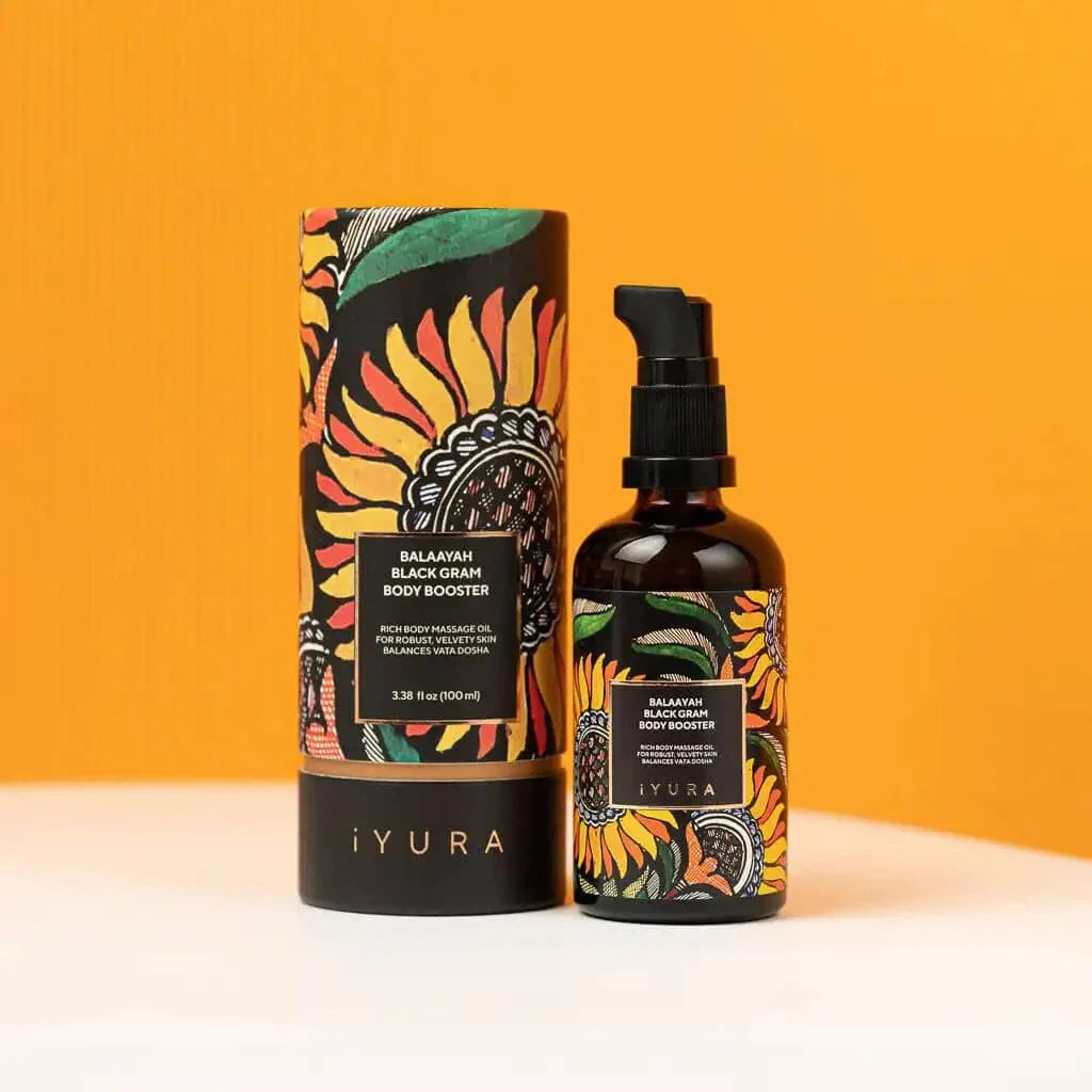 Balaayah Black Gram Body Booster - Ayurvedic Body Oil For Dry, Mature, Aging Skin Body Oil iYURA 