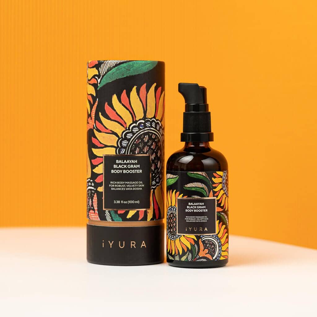 Balaayah Black Gram Body Booster - Ayurvedic Body Oil for Firmer, Softer and Hydrated Skin Body Oil iYURA 