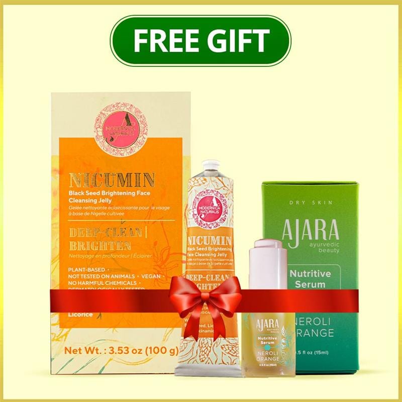 BLACK FRIDAY FREE GIFT: Brightness Booster Duo - Full-Sizes of Nicumin Black Seed Brightening Face Cleansing Jelly &amp; Neroli Orange Nutritive Serum worth $70 USD! singleton_gift The Ayurveda Experience 