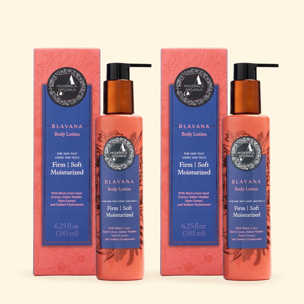 Blavana Body Lotion - Moisturizes, Softens, Firms Dry, Aging, Crepey Skin - Revolutionary Formula with Black Gram | Best Body Lotion for Mature Body Skin - With Clinically Proven Ingredients | Lotion & Moisturizer A Modernica Naturalis 2 bottles of 6.25 fl oz (185 ml) each at 10% OFF 