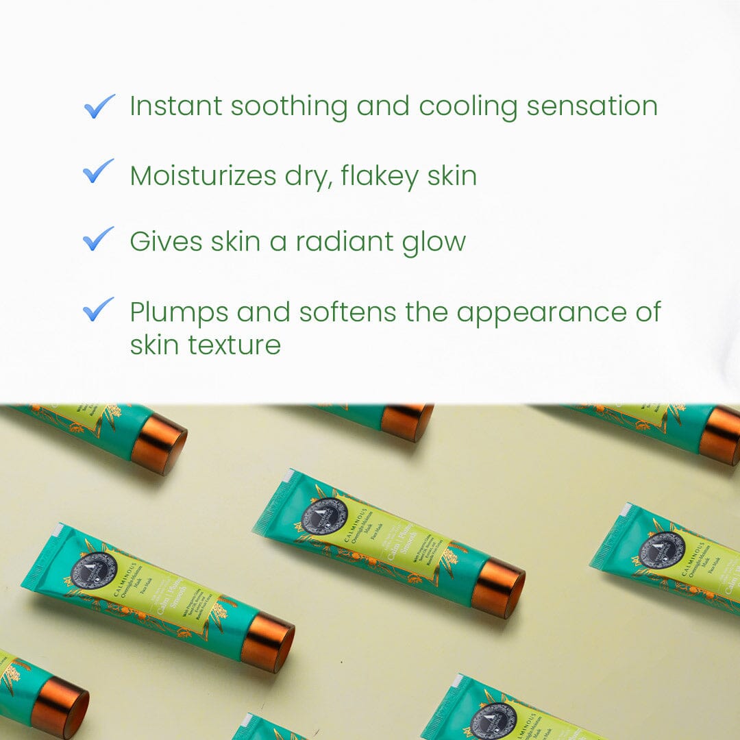 Calminous Overnight-Moisture Mask – Plumps, Soothes &amp; Moisturizes Dull, Dry, Aging Skin - Potent Ayurvedic Formula with Sacred Lotus and Roselle – Best Overnight Mask for Mature Skin – With Clinically Tested Ingredients Face Mask A Modernica Naturalis 