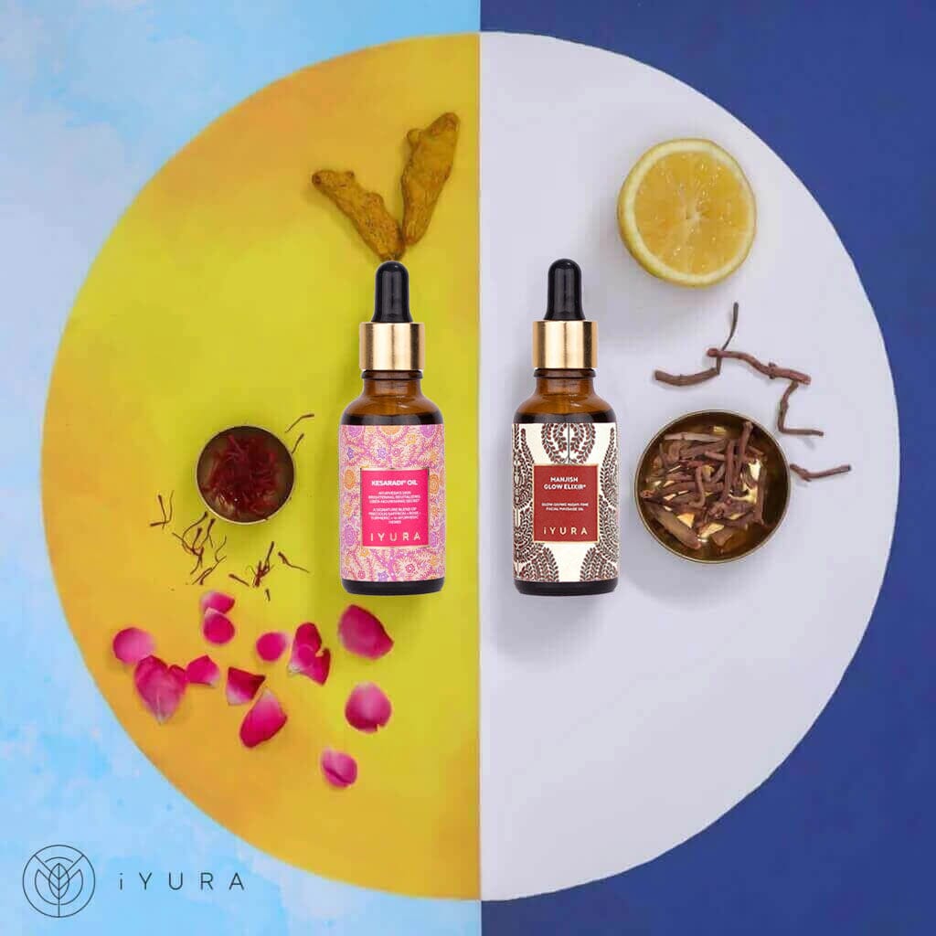 Day &amp; Night Face Oil Duo - Best Moisturizers for Healthy Skin Beauty set iYURA 