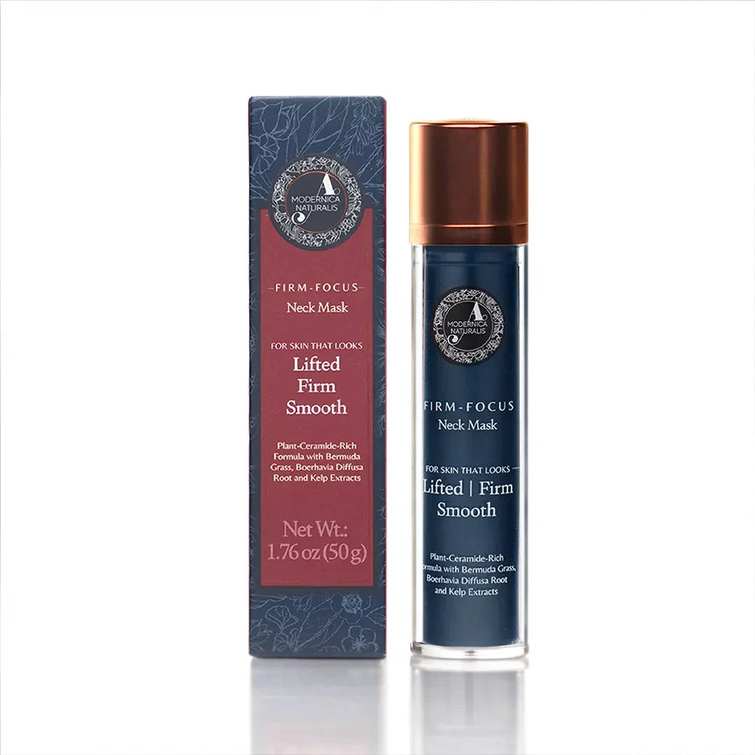 Firm-Focus Neck Mask - Lifts, Firms, Smooths the look of Loose, Saggy Skin on the Neck, Jaw, Chin &amp; Upper Chest - Focused Neck Firming Action with Phyto-Ceramides and Water Lily - Best Firming Neck Mask Neck Mask A Modernica Naturalis 