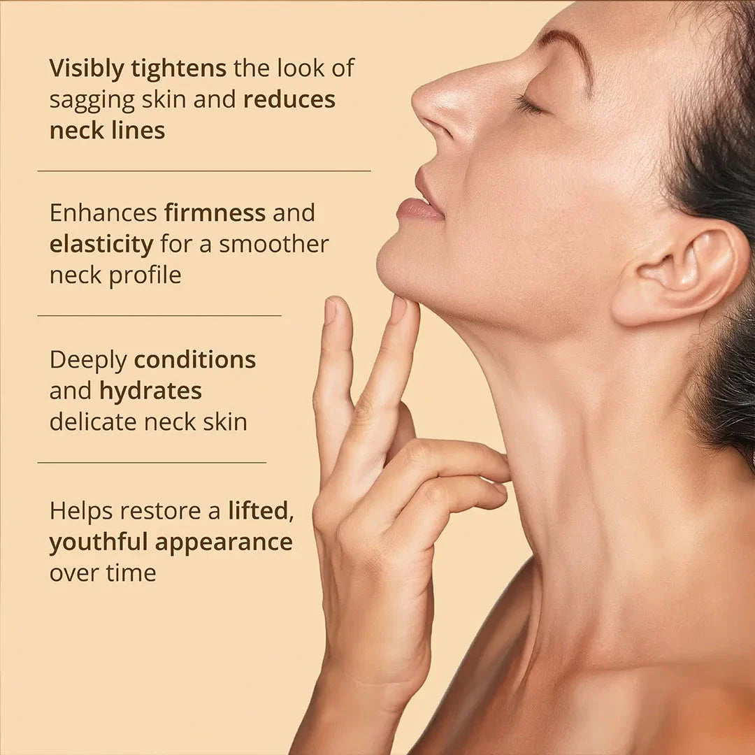 Firm-Focus Neck Mask - Lifts, Firms, Smooths the look of Loose, Saggy Skin on the Neck, Jaw, Chin &amp; Upper Chest - Focused Neck Firming Action with Phyto-Ceramides and Water Lily - Best Firming Neck Mask Neck Mask A Modernica Naturalis 