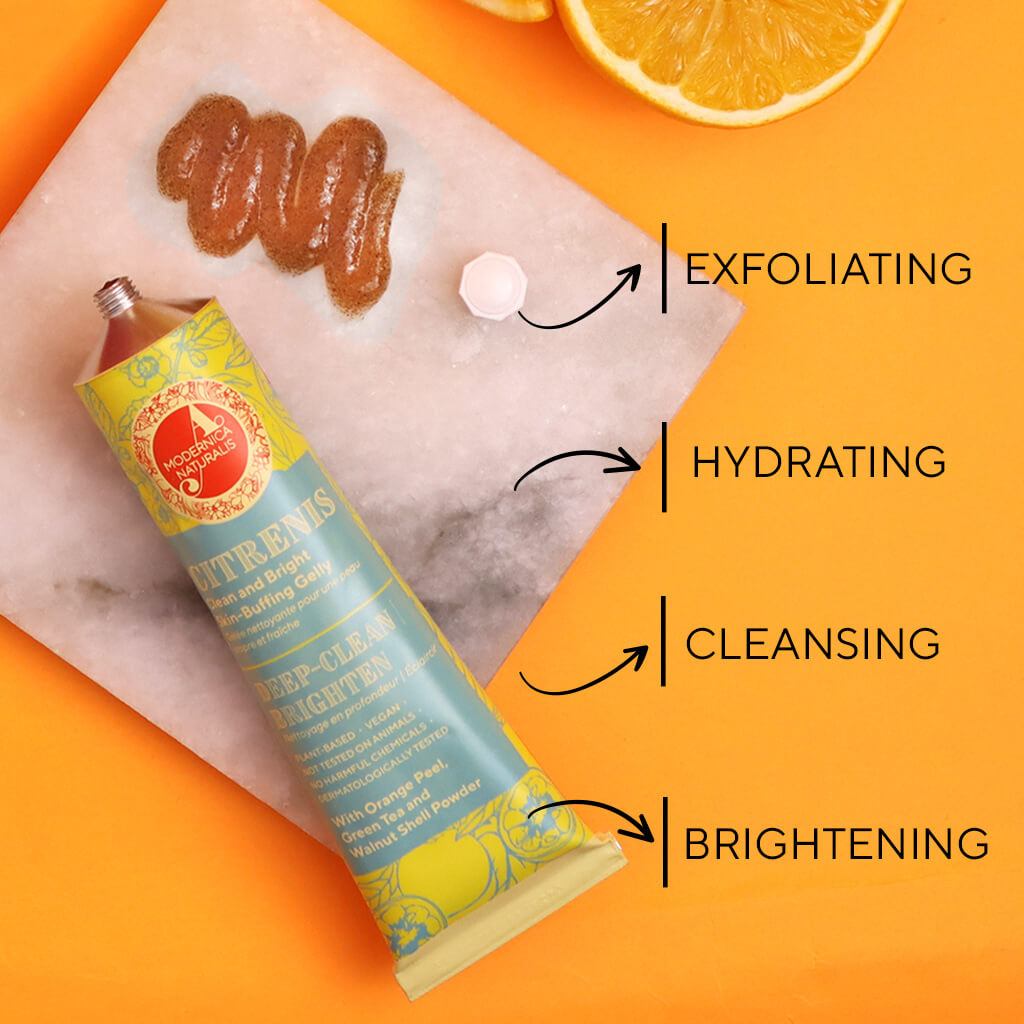 Hydra-Moisture Cleanser &amp; Exfoliator Duo - With Nucinel Makeup Remover and Gentle-Cleansing Fluid &amp; Citrenis Clean and Bright Skin-Buffing Gelly Face scrub A Modernica Naturalis 