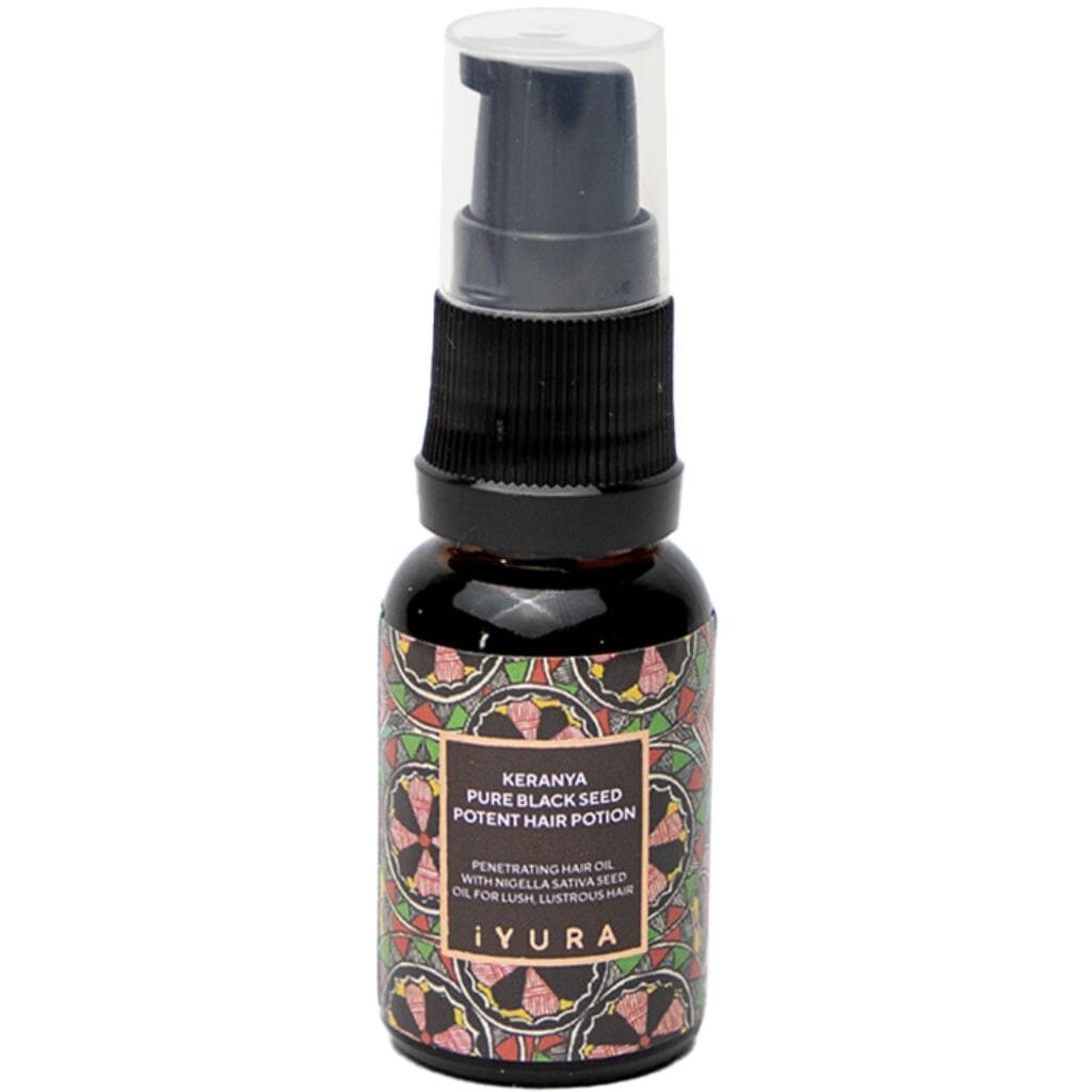 Mini Keranya | Pure Black Seed Potent Hair Potion - More Shiny Hair On The Head, Not In The Comb Hair Oil iYURA 