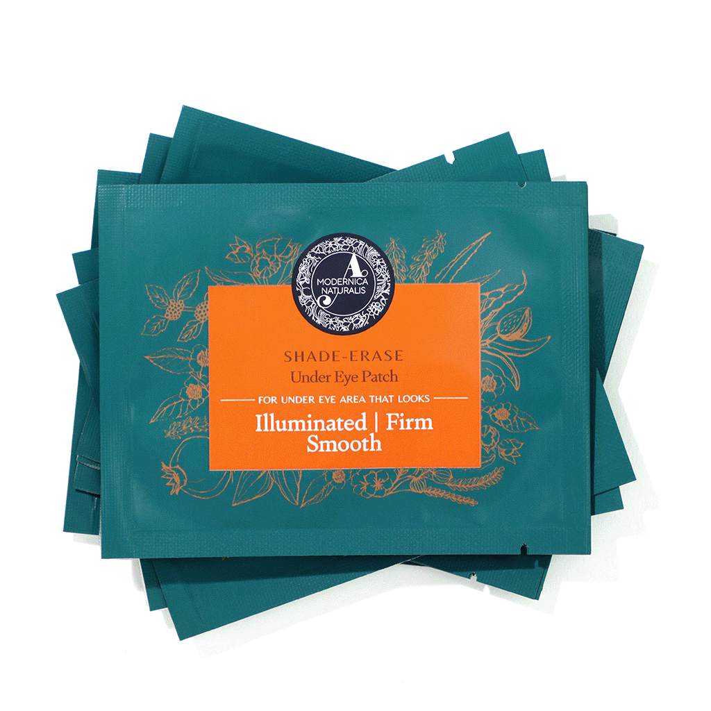 Shade-Erase Under-Eye Patches – Brighten, De-Puff, Instantly Cool Dull, Dark Under-Eyes – Innovative Formula with Jasmine, Arjuna &amp; Tetrapeptides – Best Charcoal Under-Eye Patches for Mature Skin - With Clinically Tested Ingredient Combinations Eye Care A Modernica Naturalis 