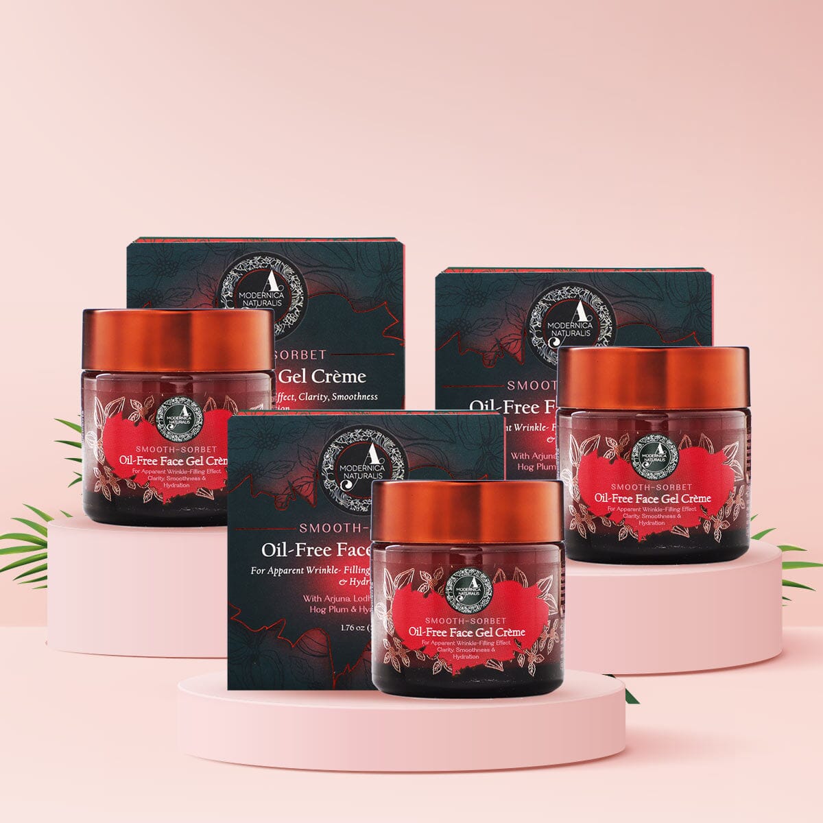 Smooth-Sorbet: An Oil-Free Face Gel Crème - With 7 Ayurvedic Herbs and 5 Clinically Tested Ingredients - Pack of 3 Lotion &amp; Moisturizer A Modernica Naturalis 