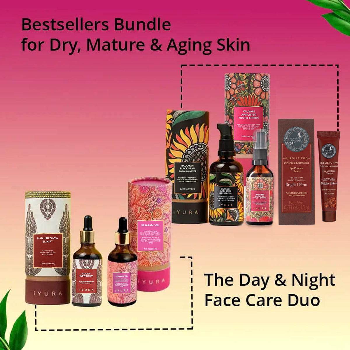 The Premium Bestsellers Bundle - Targeted, Gentle &amp; Effective Natural Skincare for delicate, mature, thinning, aging skin with Pro