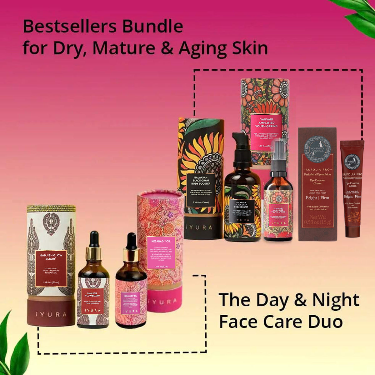 The Premium Bestsellers Bundle - Targeted, Gentle &amp; Effective Natural Skincare for delicate, mature, thinning, aging skin with Pro