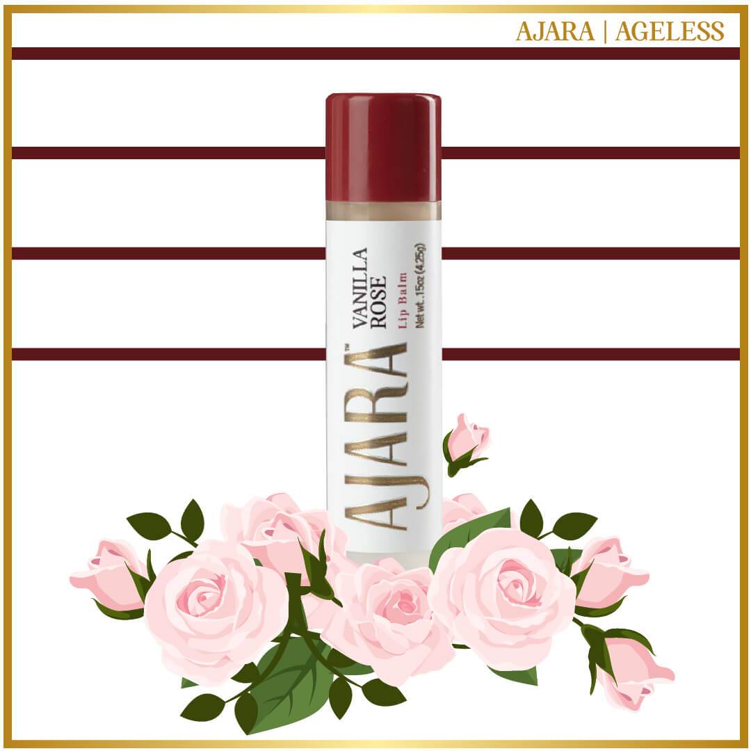 Ajara Vanilla Rose Lip Balm Lip Balm Ajara Ayurvedic Beauty 